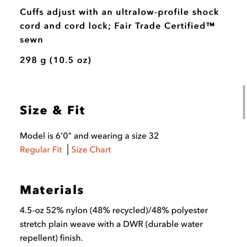 NWT PATAGONIA MENS RPS ROCK PANTS 83071 ! - Picture 6 of 8